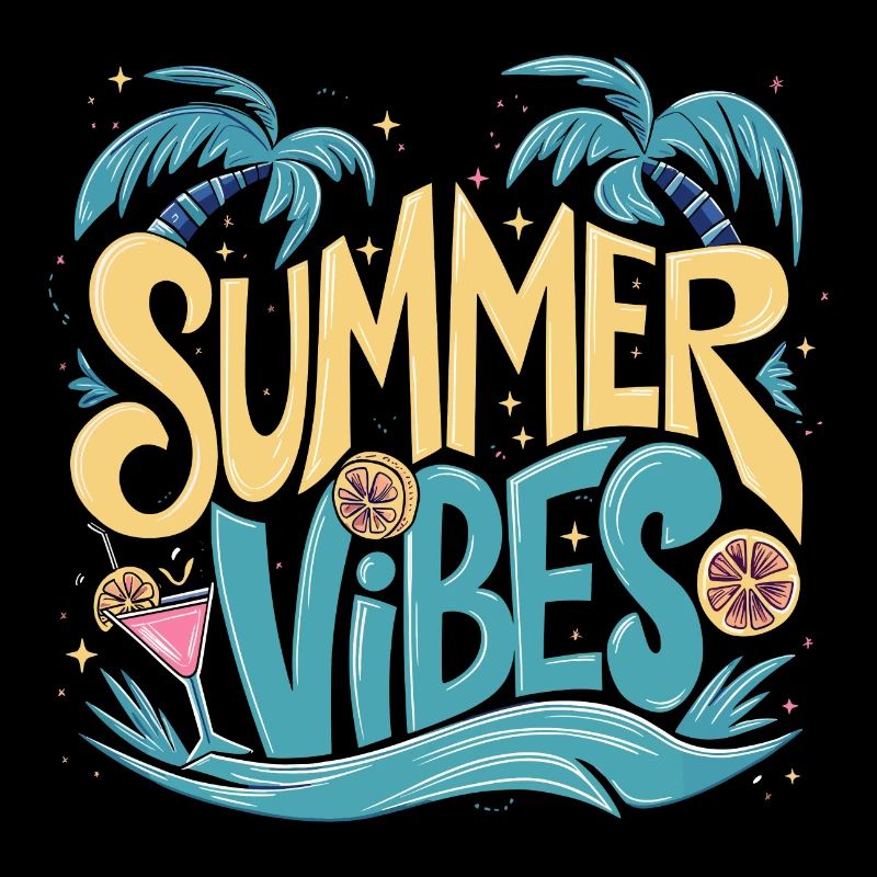 Summer Vibes Sun Holiday Palm Trees