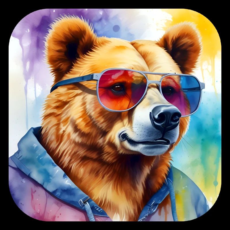 Cooler Bär mit Sonnenbrille