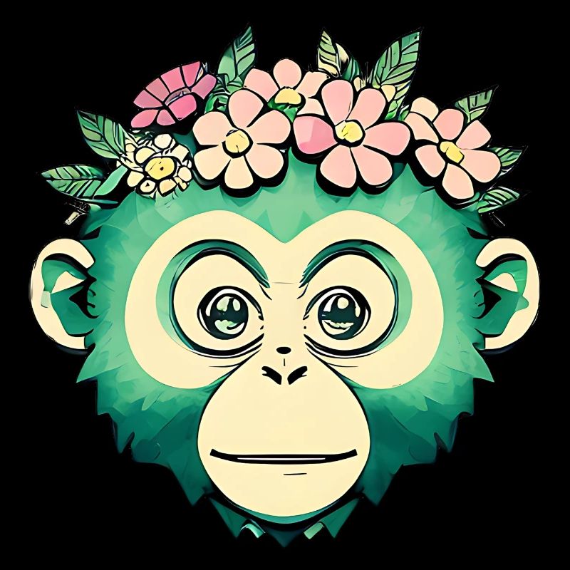 Flowery monkey friend