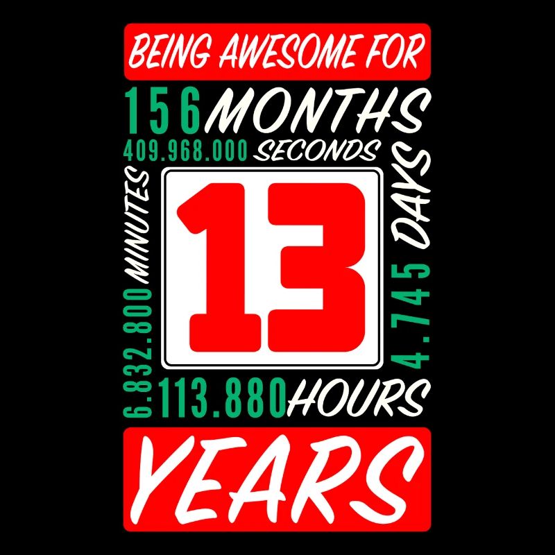 Adolescent 13 Ans Anniversaire Mois Heures
