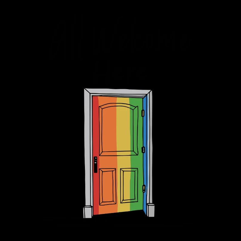 All Welcome Here Rainbow Welcome