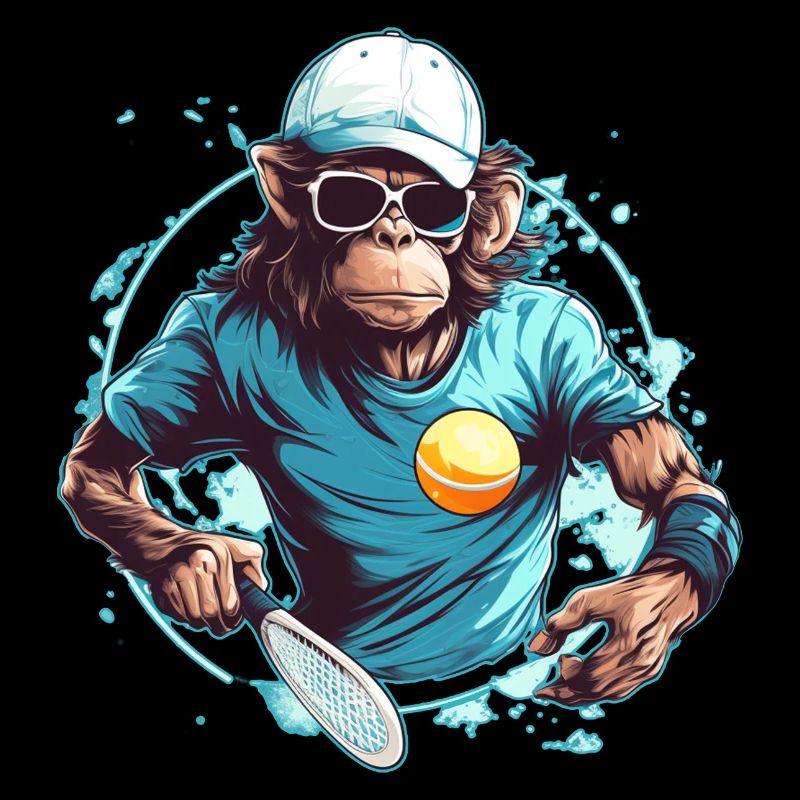 Smash it! - Lustiger Tennis Affe Design