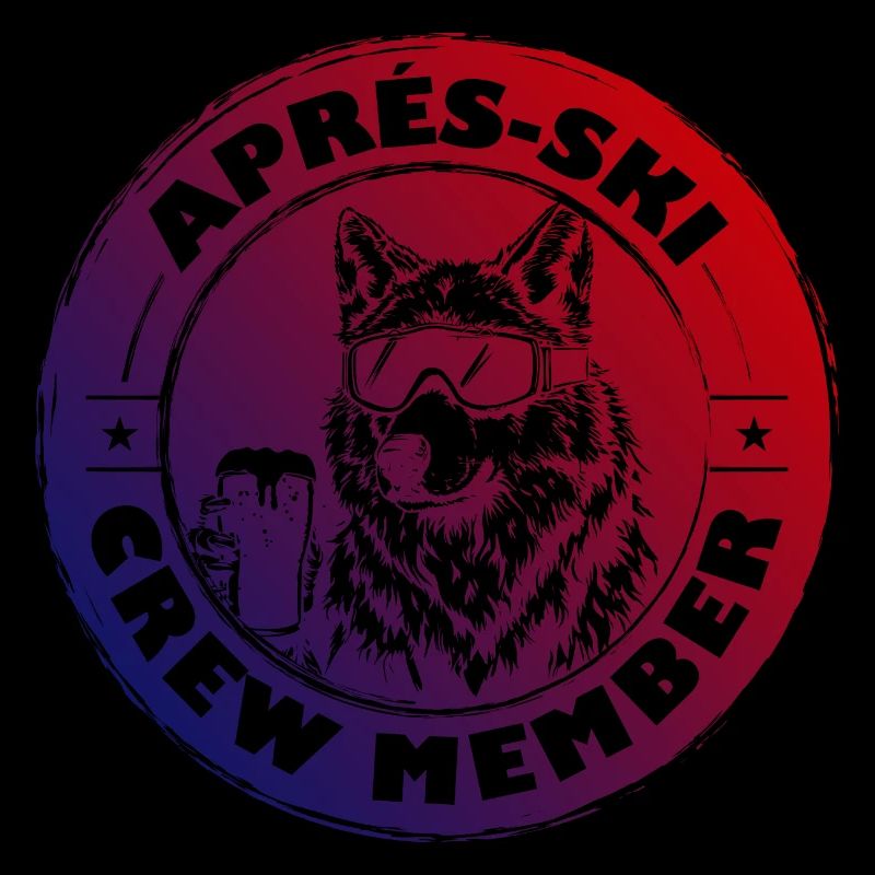 L’équipe d’après-ski Wolf dit coloré
