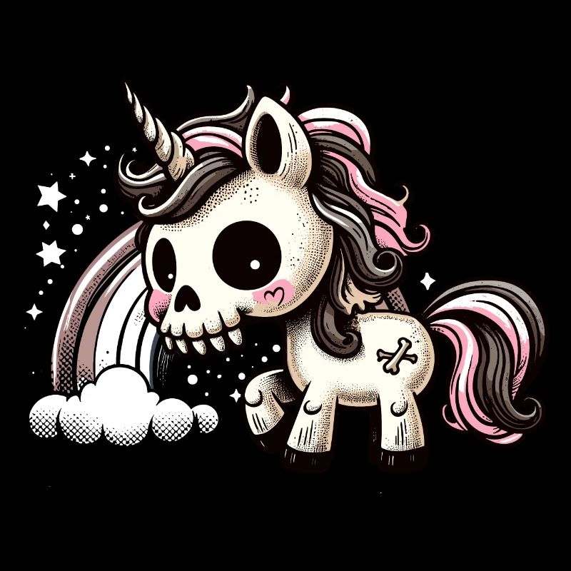 Gothic Skelett Einhorn