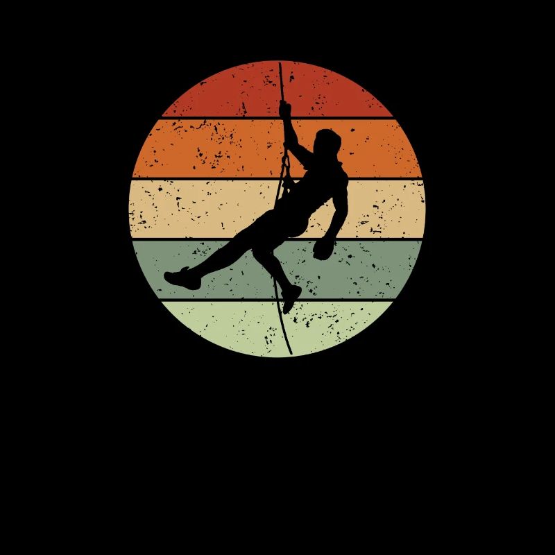 Bergsteiger Klettern mit Seil Boulder