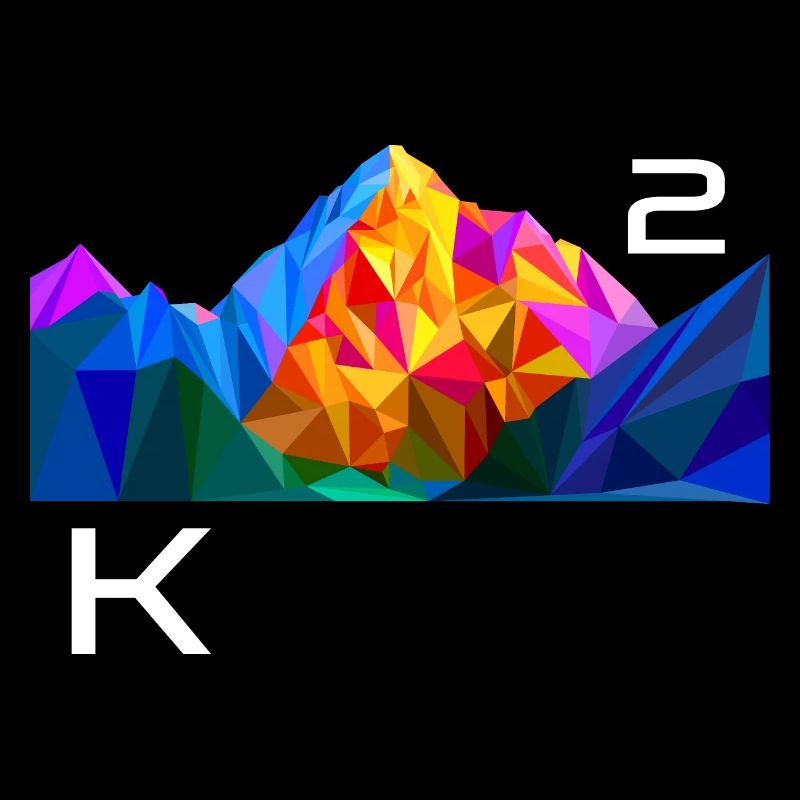 K2, mountain, Himalaya, colorful triangles, triangles peak
