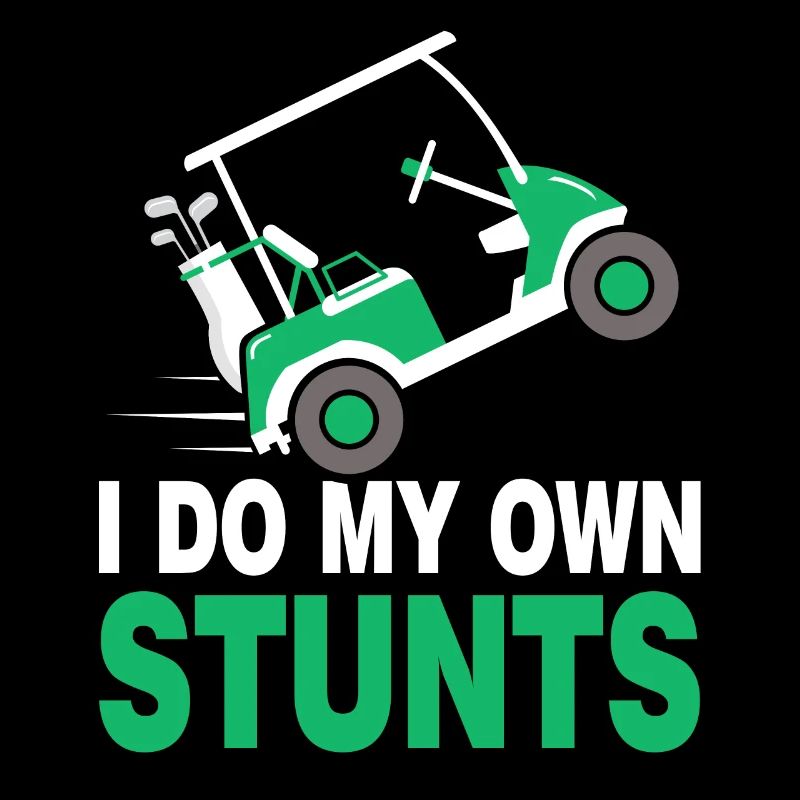 Golfwagen Stunt Golfer Golfspieler