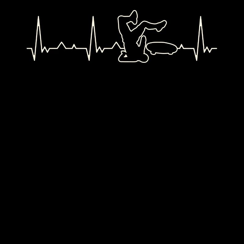 Crash de skateboard. Corazón. Amor. Ekg.
