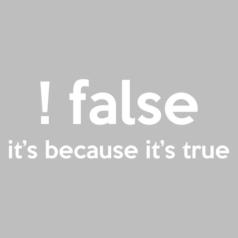 False It's Funny Because It's True Programmer Comp