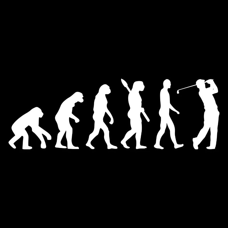 Evolution Graphic Golfer Golf Player Golfing Golf