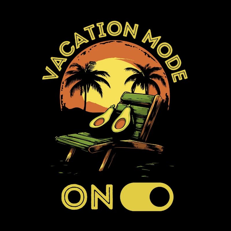 Avocado am Strand mit lustigem Spruch
