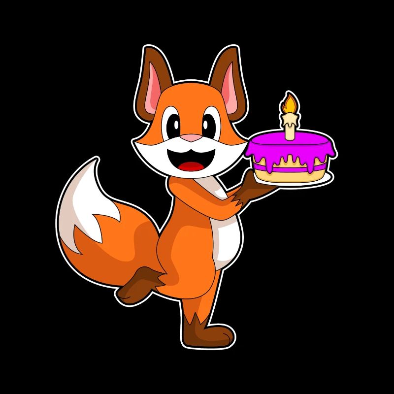 Fox Birthday Candle Cake
