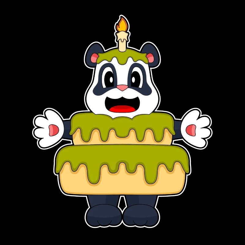 Panda Birthday Candle Cake