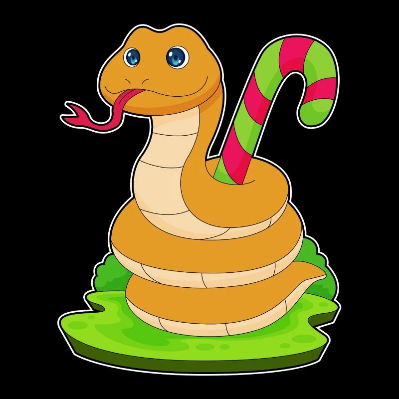 Canne de bonbon serpent