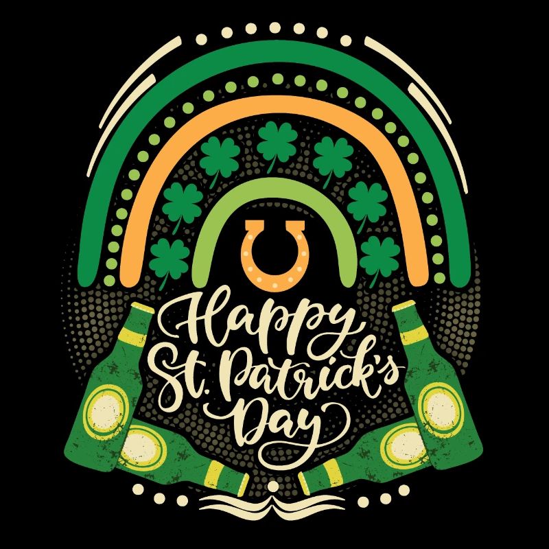 St Patrick's Day Beer Drinker, Irish, Rainbow