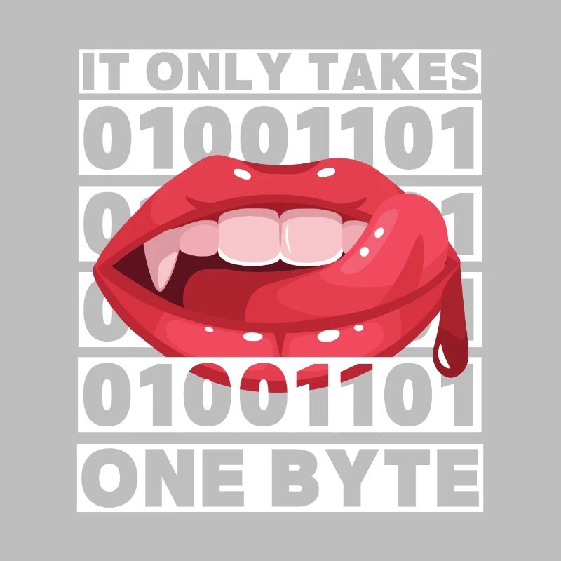 Bit Bytes Binary Computer Nerd, Vampire, Saying, Pun