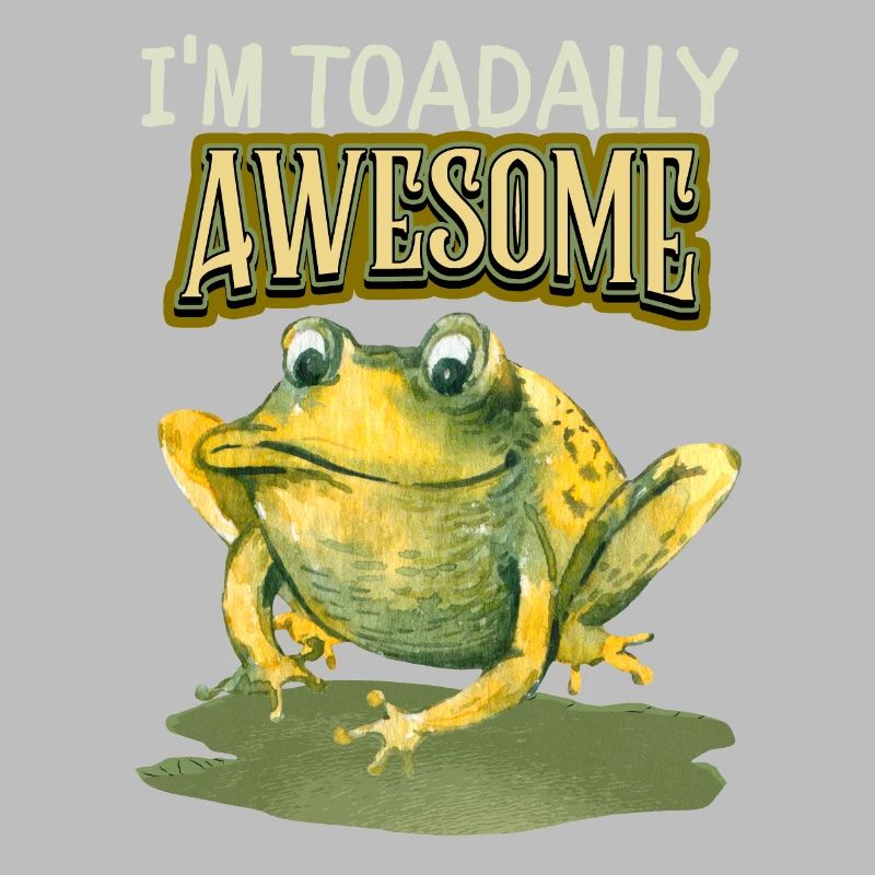 Frosch lustiger Spruch, Pun, Toadally-Awesome