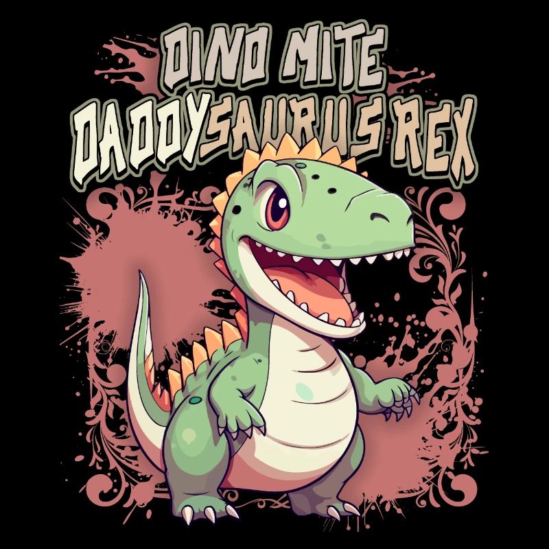 Vatertag, Kawaii Dino Spruch, Dinosaurier Daddy