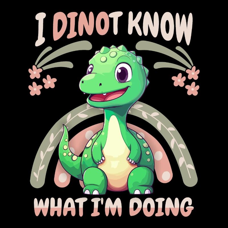 Lustiger Dinosaurier Spruch, Baby Dino, Regenbogen