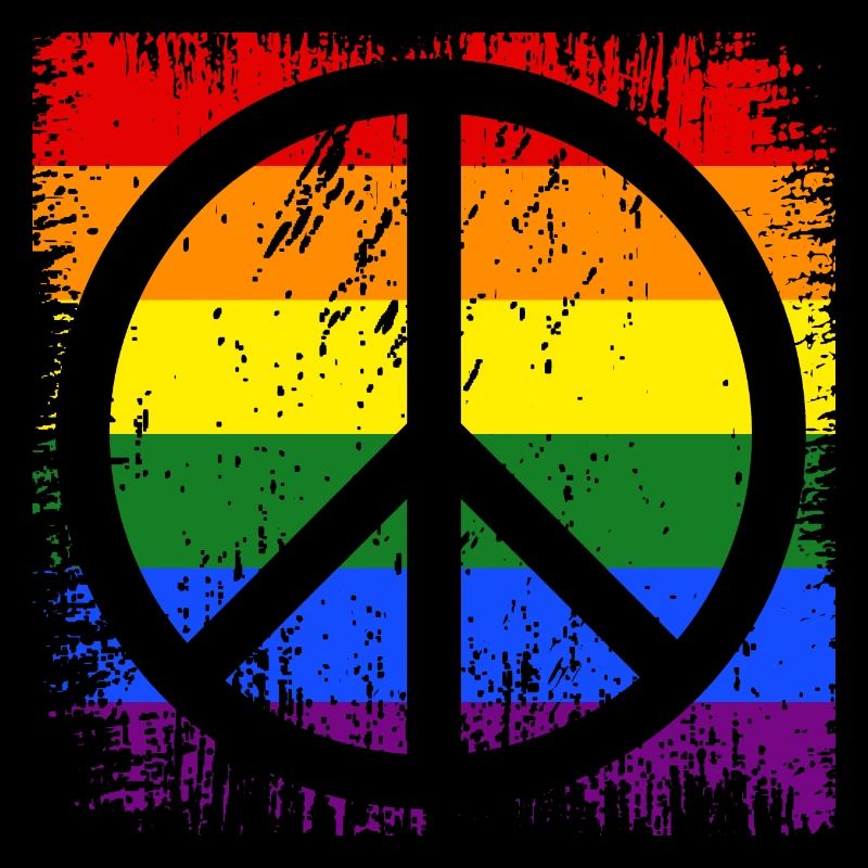 Peacezeichen Regenbogen