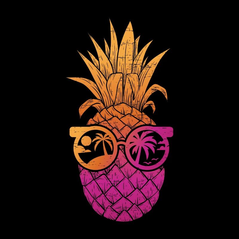 Summer Tie-Dye Pineapple Hawaiian Summer Tropical