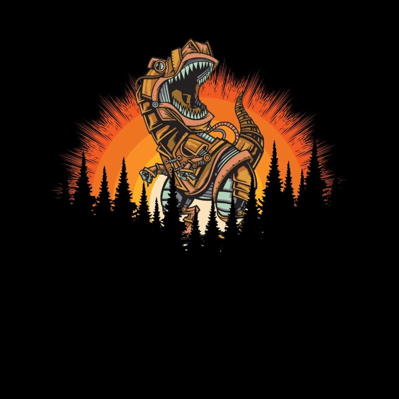 Dino Steampunk Drei Rex T Rex Dinosaurier