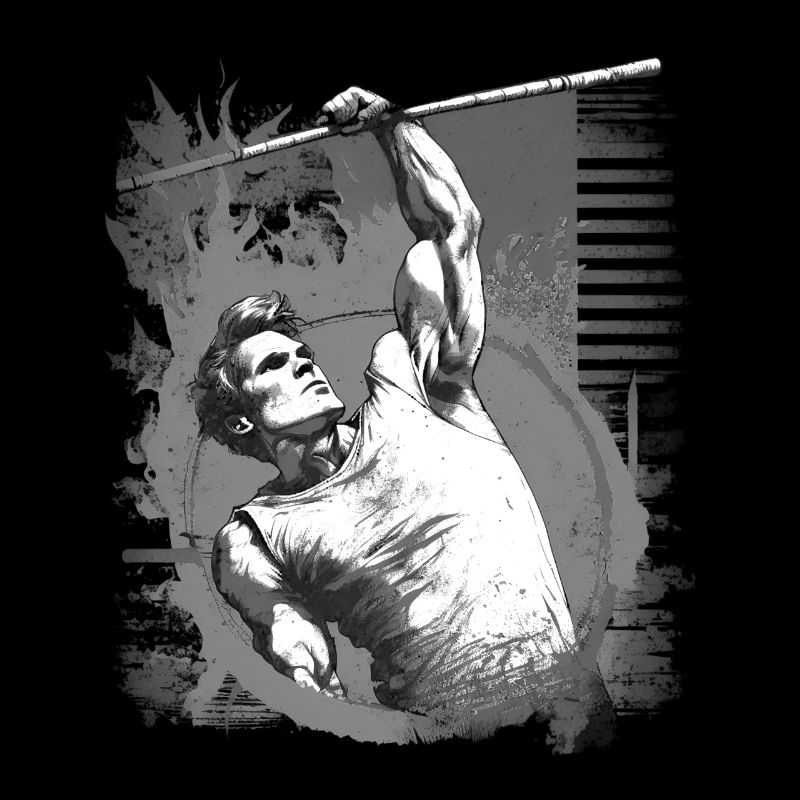 Perchiste noir et blanc