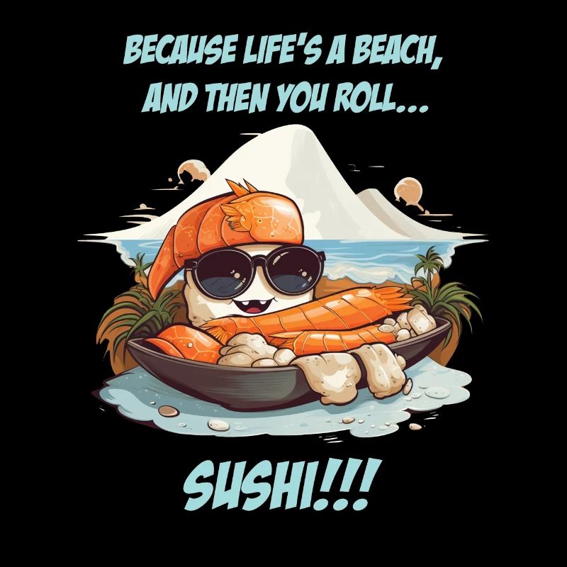 Sushi Sushirolle mit Spruch