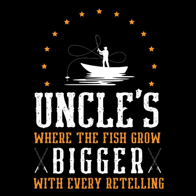 Pêche Oncle Pêcheur Oncles Drôle Poisson Parfait