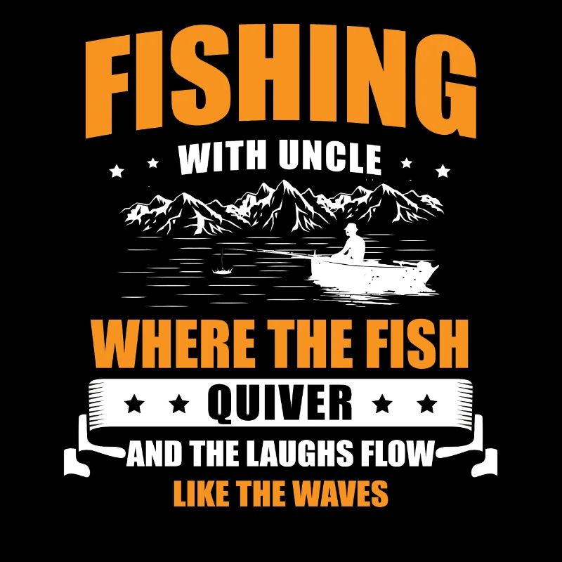 Pêche Oncle Pêcheur Oncles Drôle Poisson Parfait