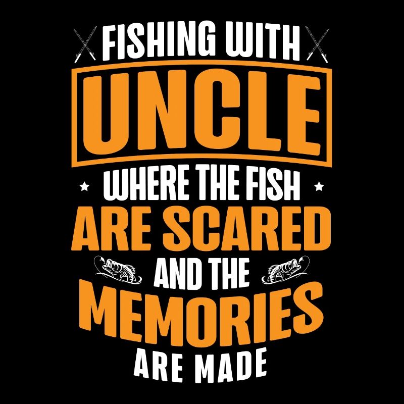 Pêche Oncle Pêcheur Oncles Drôle Poisson Parfait