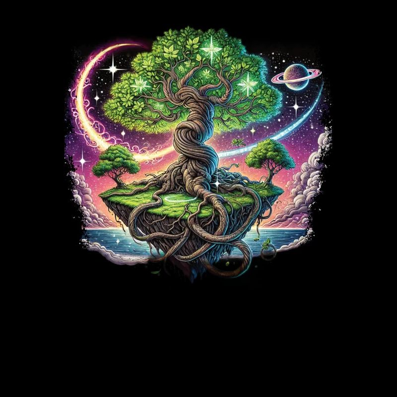 Le cosmos avec notre design « arbre de l’espace »