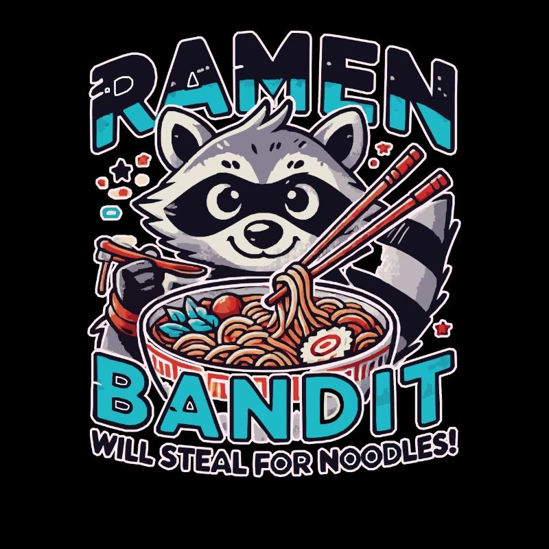 Waschbär-ramen-bandit: Wird Nach Nudeln Stehlen