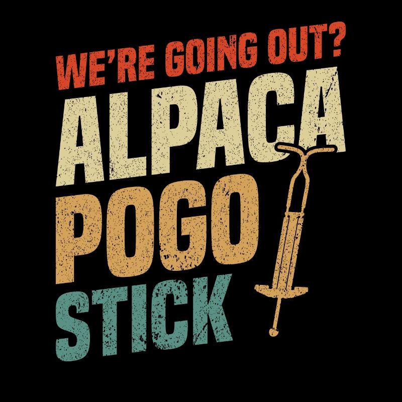 We go out? Alpaca pogo stick