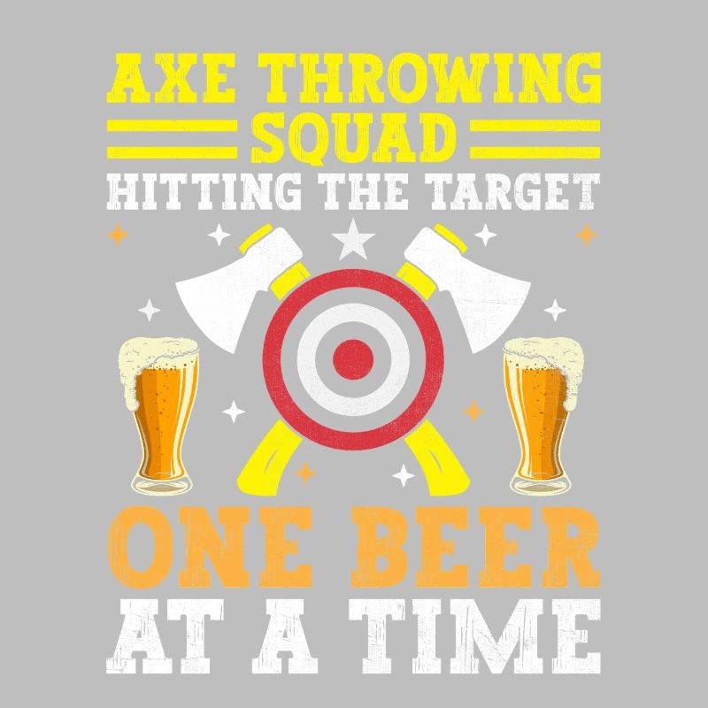 Axtwerfertrupp trifft das Ziel Ein Bier Bei