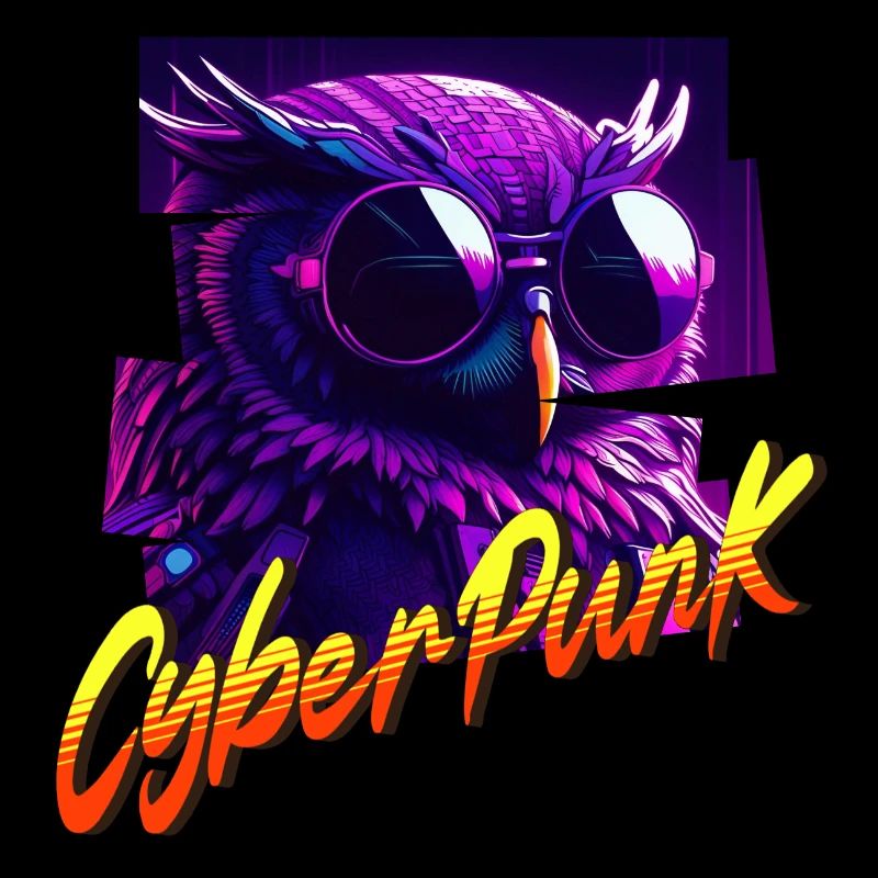Cyberpunk-Eule