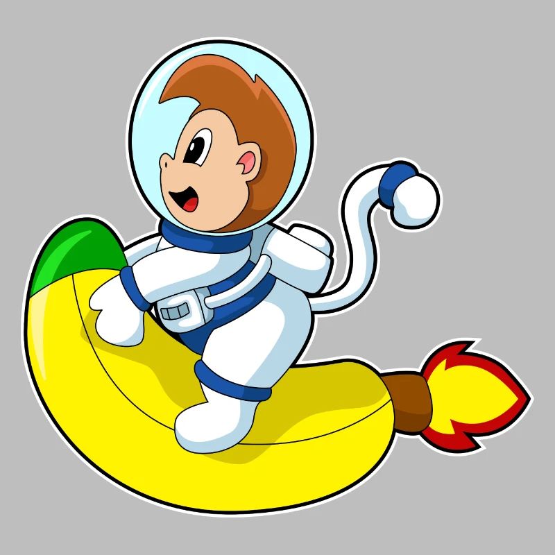 Affe Banane Astronaut