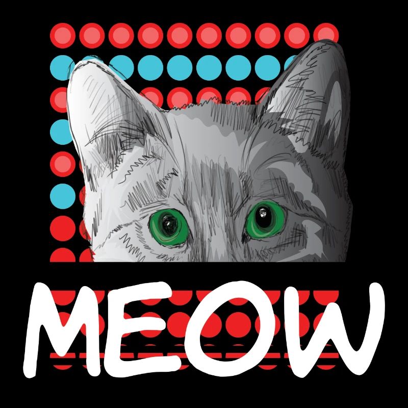 Nerd cat meow