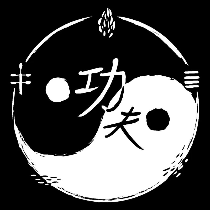 Kungfu Ying et Yang / 5 éléments / blanc