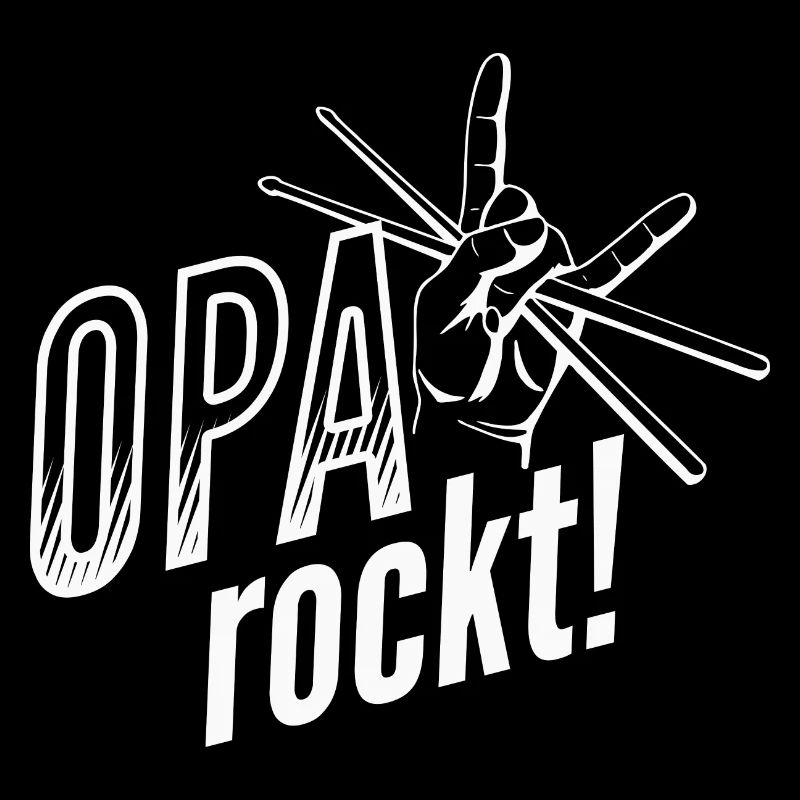 Opa Rockt Schlagzeug Rentner Schlagzeuger