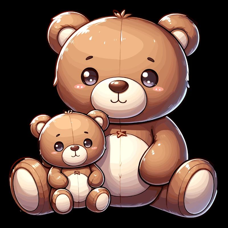 Famille d’ours mignons