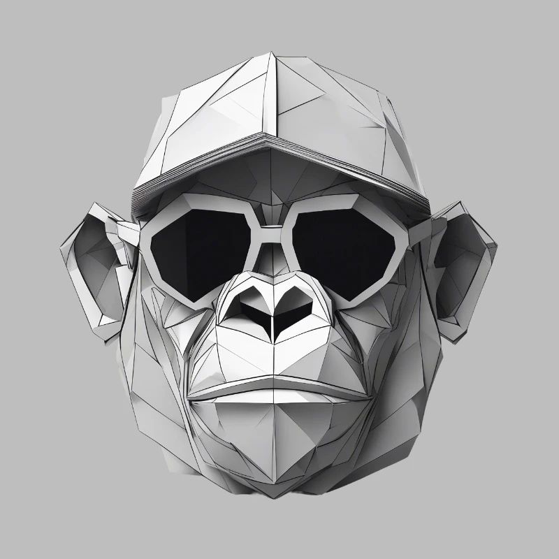 Singe cool en robe ridée