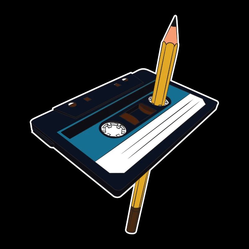 Cassette cassette crayon 90ers 80 cadeau