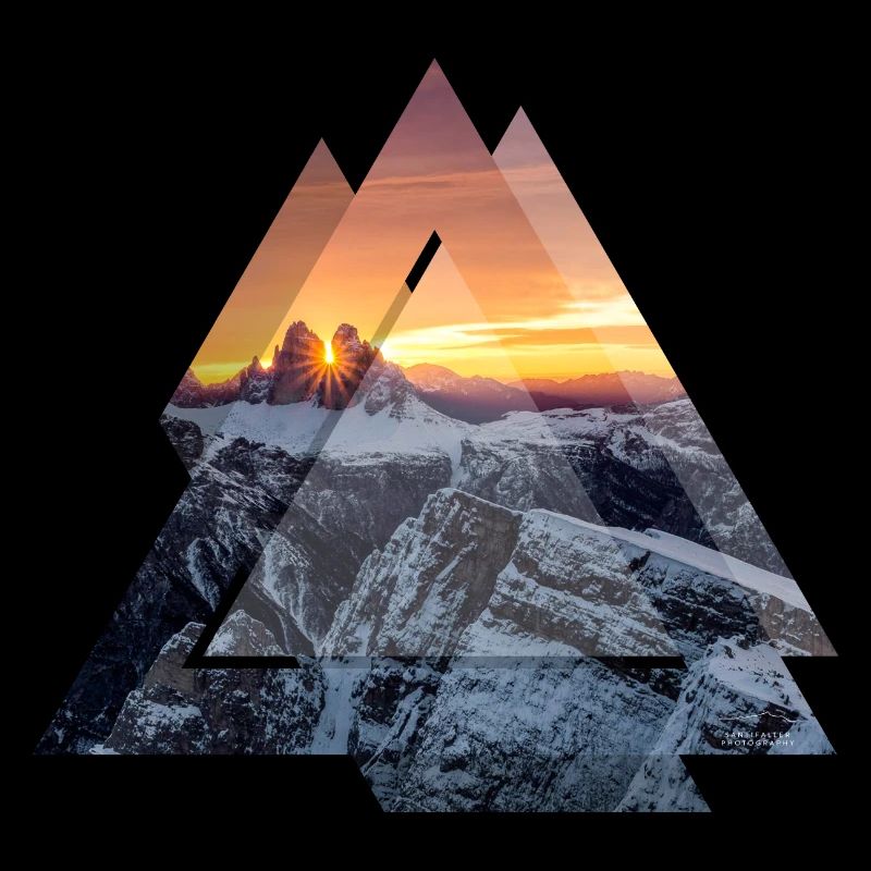 Triangle Geometry Dolomites Paysage de montagne