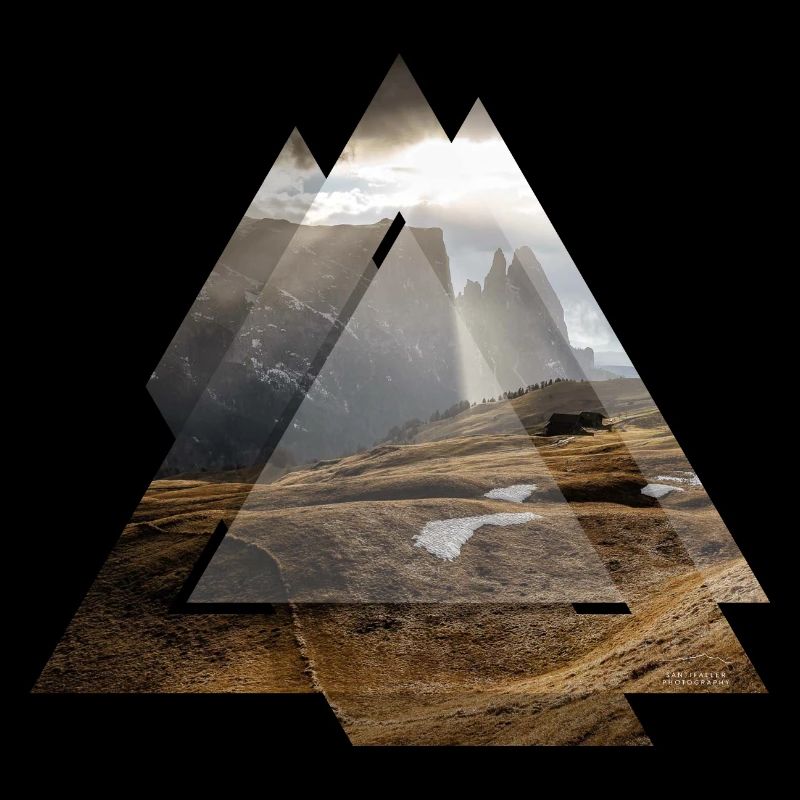 Dreieck Geometrie Landschaft Dolomiten