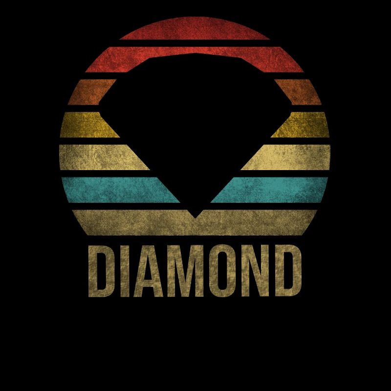 Ruby Gemstone Retro Sunset