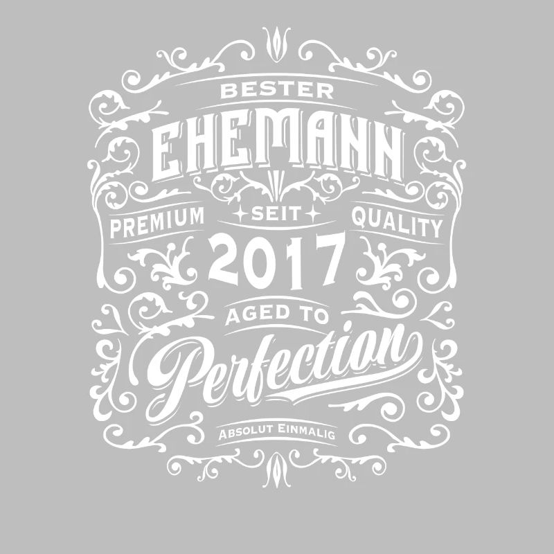 Bester Ehemann seit 2017, Retro, Hochzeitstag