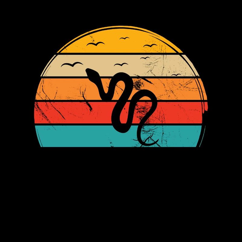 Snake Retro Reptile Python Gift idea