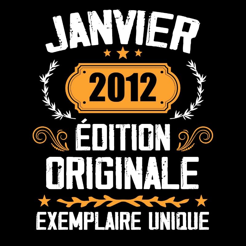Anniversaire Cadeau Millésime Janvier 2012 - 2012