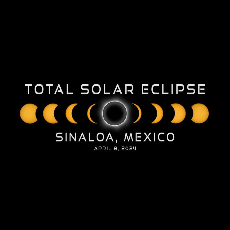 Sinaloa Mexique Eclipse Solaire 2024 8 avril Souvenir